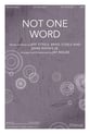 Not One Word SATB choral sheet music cover